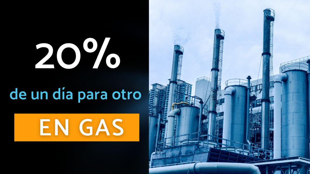 20% de un día para otro en Gas. Descubre cómo